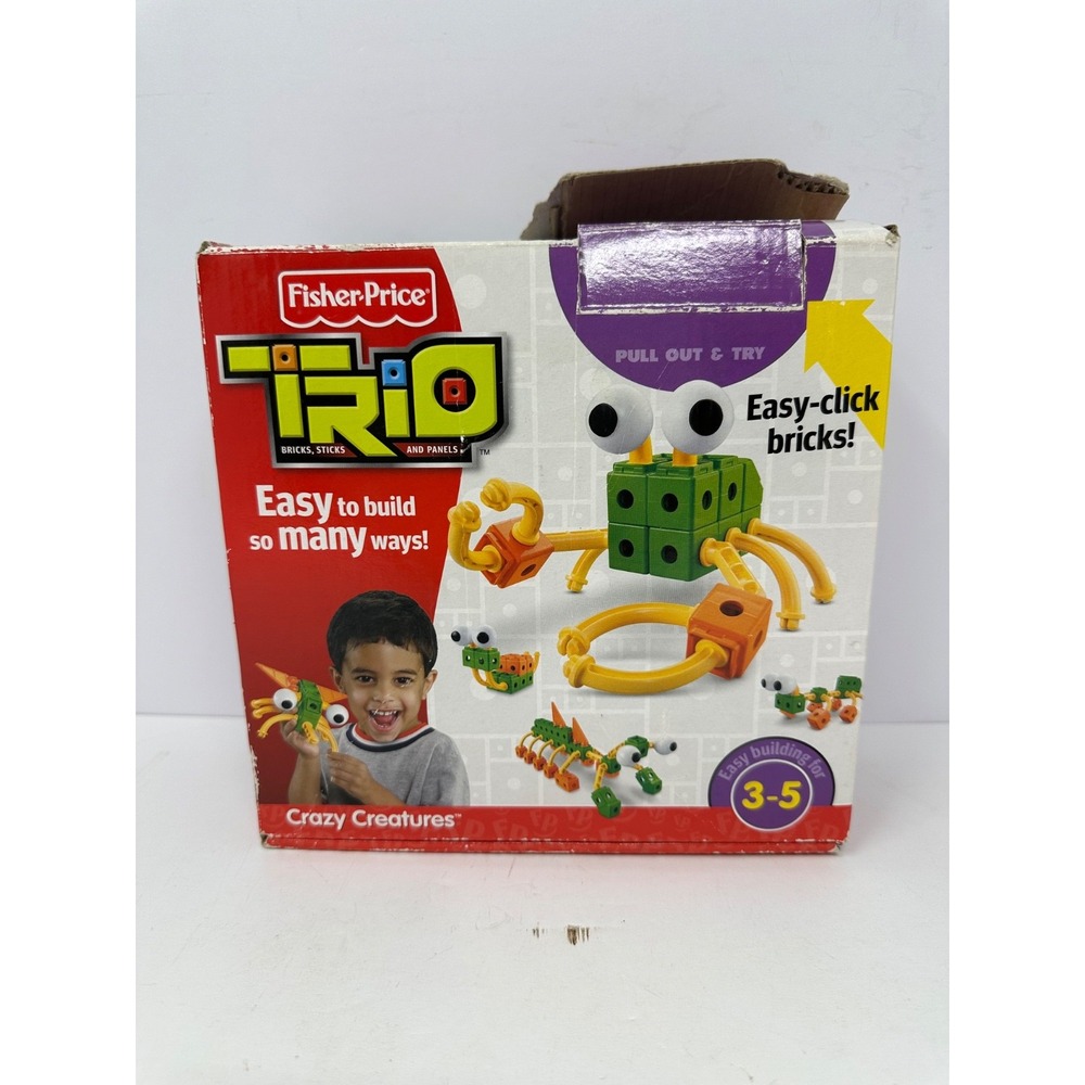 Fisher Price Trio P6836 Crazy Creatures Building Block Set W3